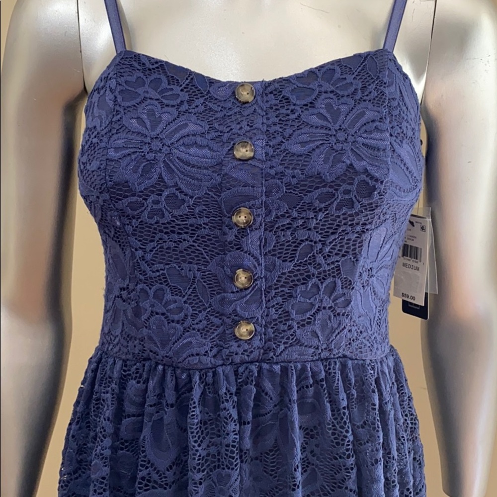 Blue lace Dress with lining